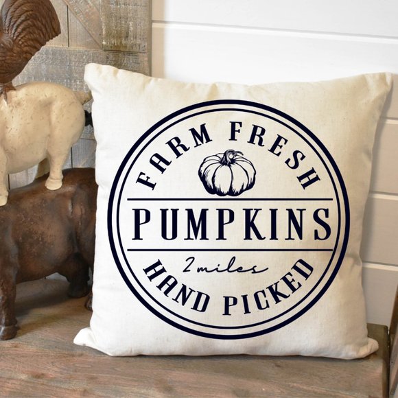 Fall Pillow Cover, Farm Fresh, Indoor/Outdoor - Picture 1 of 2